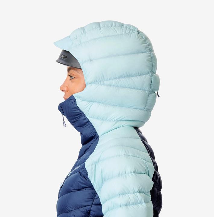 Actual product image Simond Women's mountaineering down jacket - Navy blue / Arctic blue (L)