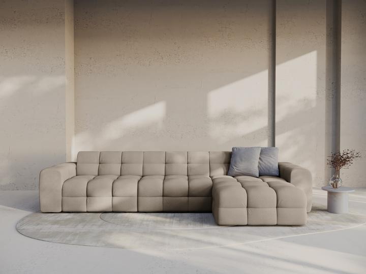 Actual product image Micadoni Velvet Right Corner Sofa, "Kendal", 5 Seats, 357x173x79Made in Europe (Corner sofa)