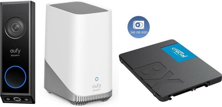 Actual product image eufy Video Doorbell E340 + HomeBase 3 S380 + 240GB SSD for 3 years Storage - Bundelvoordeel