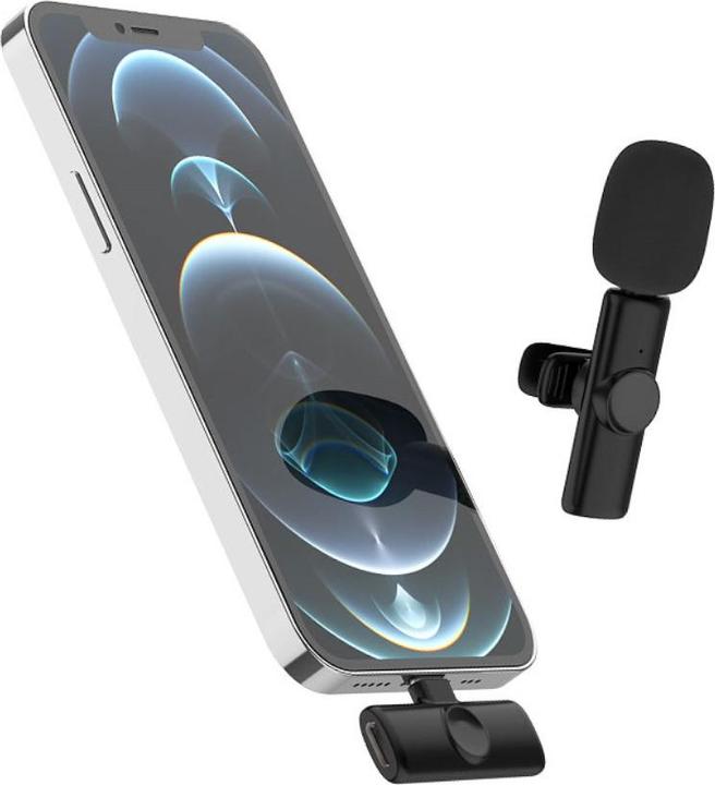 Produktbild Deltalabs Kabelloses Lavalier-Mikrofon mit Lightning – Rauschunterdrückung für Streaming