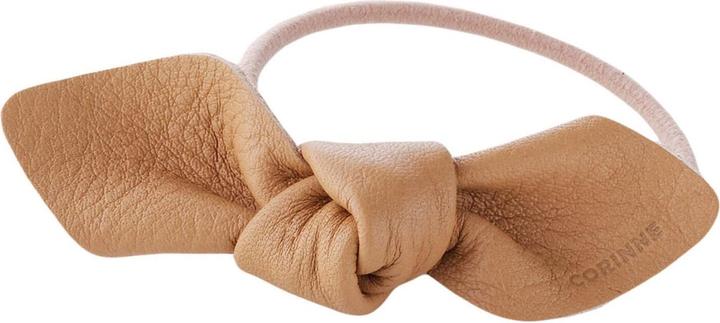 Immagine prodotto Corinne Mondo - Fiocco di pelle piccola cravatta per capelli cammello (Elastico per capelli)