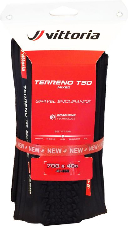 Actual product image Vittoria Pneu Terreno T50 mixed G2.0 TLR Gravel Endurance (28 x 1.50, 40-622)