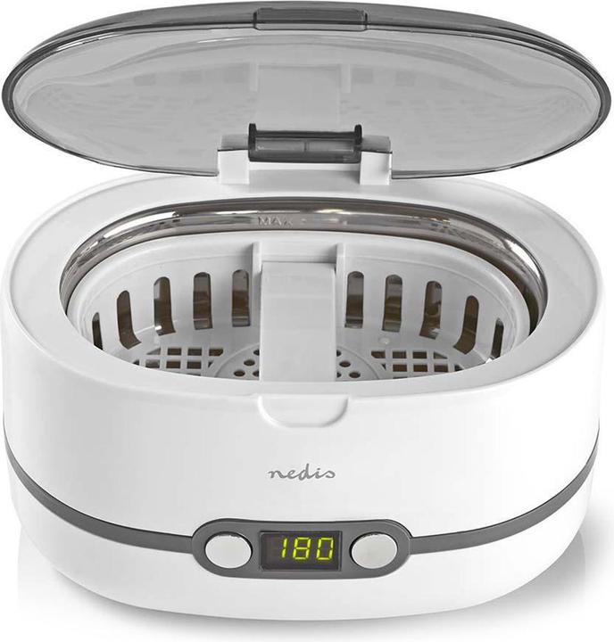 Immagine prodotto Nedis Detergente per gioielli a ultrasuoni, 600 ml, timer (43 kHz, 600 ml)