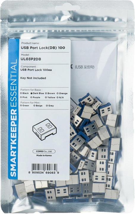 Actual product image Smart Keeper Basic USB-A Port Blocker dark blue 100 pcs.
