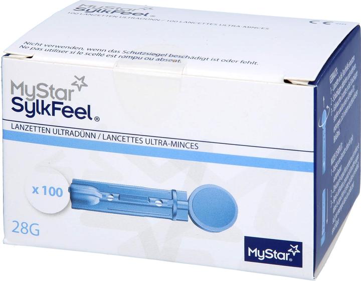 Produktbild Sanofi-Aventis Deutschland GmbH MyStar SylkFeel Lanzetten 28G, 100 St LAN (Lanzette)