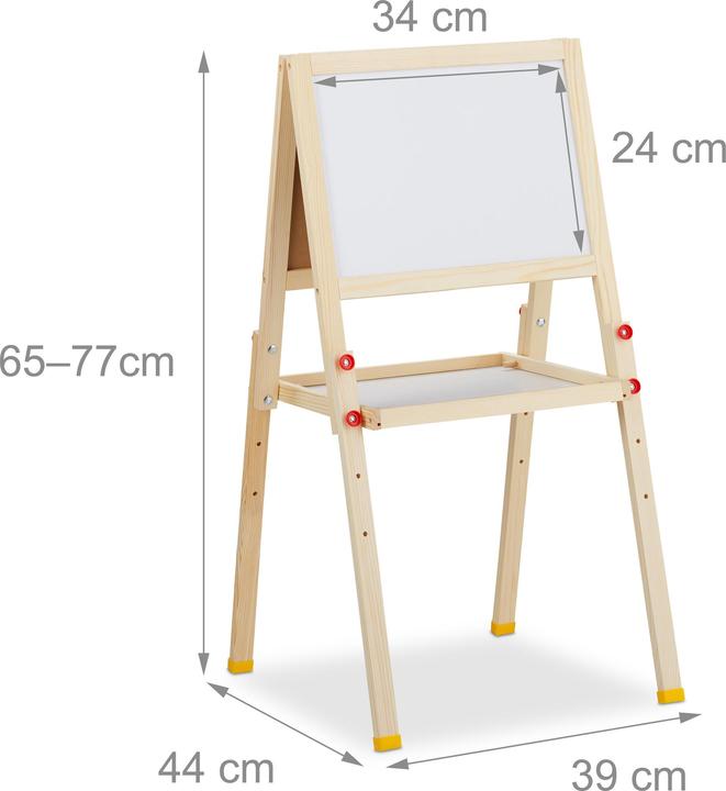 Actual product image Relaxdays Standing Chalk- and Whiteboard for Kids