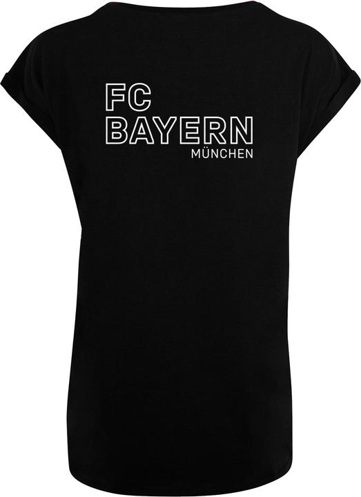 Actual product image FC Bayern München Ladies Mia San Mia B/W Extended Shoulder Tee - 115371 (4XL)