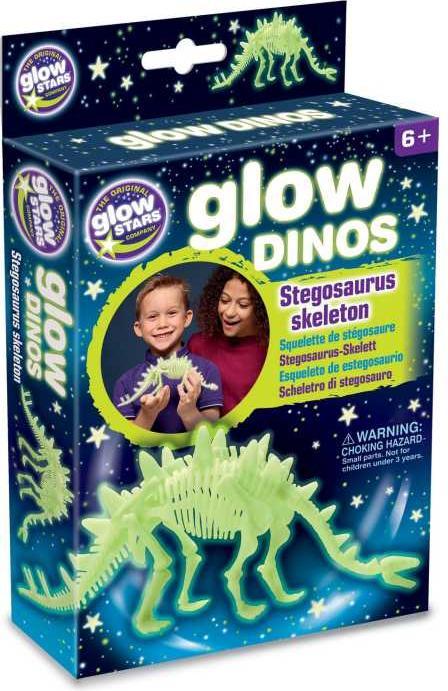 Actual product image Brainstorm Stegosaurus Skeleton Glow in the Dark