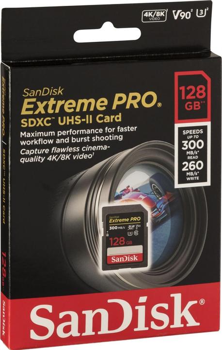Immagine prodotto SanDisk Extreme Pro (128 GB, SDXC, U3, UHS-II)