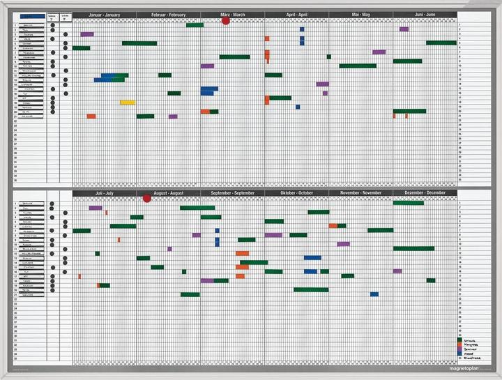 Actual product image Magnetoplan Personnel and project planner (121.5 x 91.5 cm)