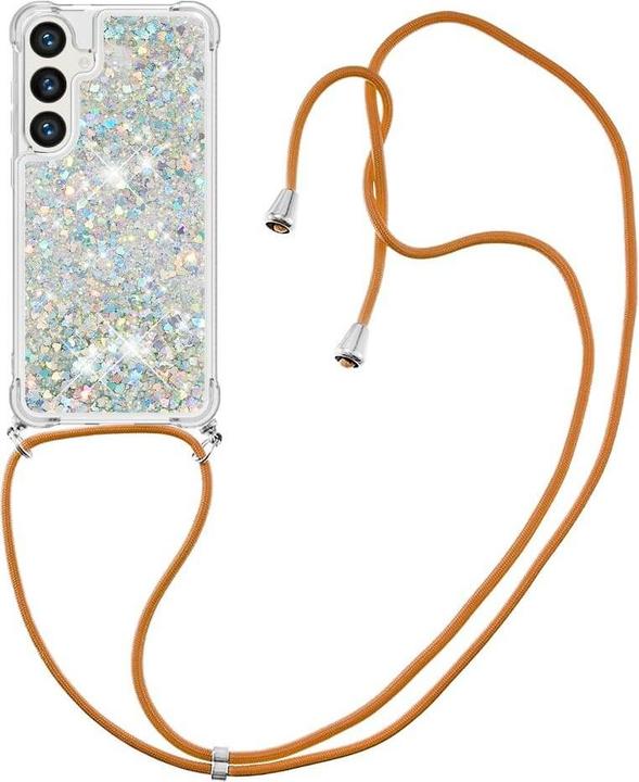 Actual product image Cover-Discount Glitter cover with silver lanyard (Samsung Galaxy S24+)