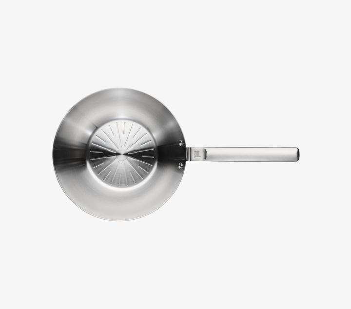 Produktbild Fiskars Norden Steel Wok, 28cm, unbeschichtet (28 cm, Wok Pfanne, Edelstahl)