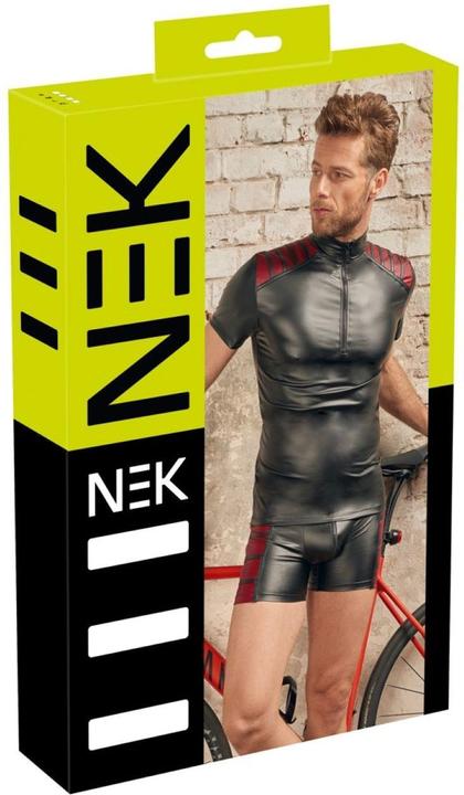Nek Camicia da uomo nero/rosso XL (XL)