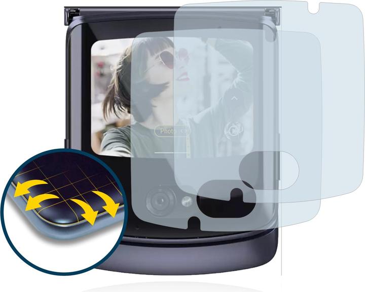 Actual product image BROTECT Full-Cover Protector Matte (2 Piece, Motorola Razr (2020))