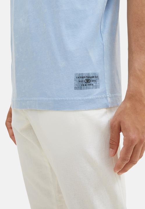 Image du produit Tom Tailor T-Shirt Kurzarmshirt mit Henley-Ausschnitt und ausgewaschener Optik (XL)