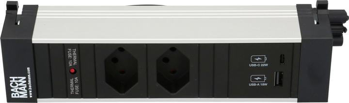 Actual product image Bachmann Built-in power strip POWER FRAME 2x T13, 1x USB A/C (2 x, Type 13, USB-A, USB-C, 0.20 m)
