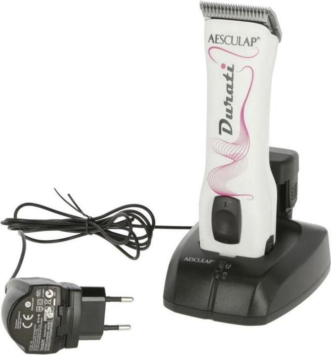 Actual product image Kerbl Akkuschermaschine Durati, weiss/schwarz mit pinkem Aufdruck, 1 Akku (Dog)