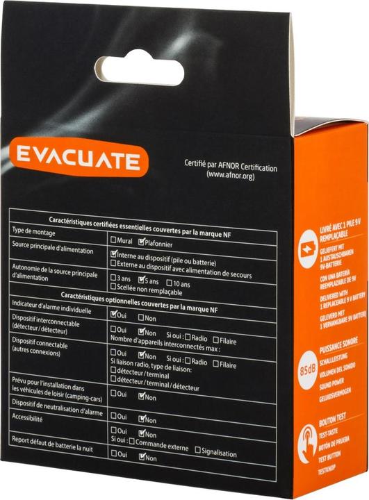 Produktbild Evacuate Rauchmelder EVA033534