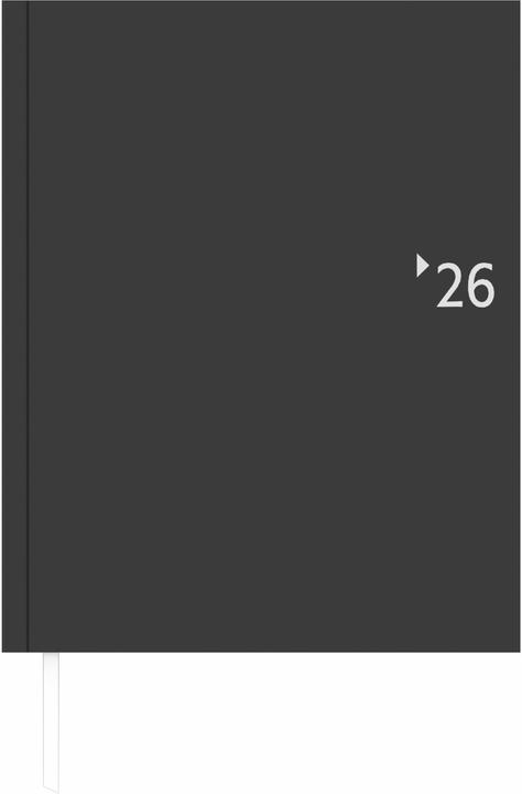 Produktbild Wochenbuch anthrazit 2026 - Bürokalender 21x26,5 cm - 1 Woche auf 2 Seiten - 128 Seiten - mit (Spanisch, Französisch, Polnisch, Niederländisch, Russisch, Italienisch, Englisch)