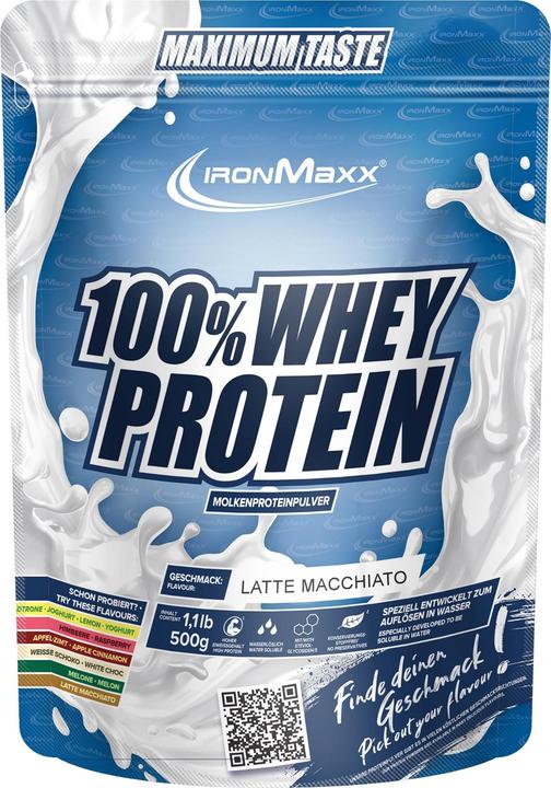 Produktbild IronMaxx 100% Whey Protein (500g Beutel) (Latte Macchiato, 1 Stk., 500 g)