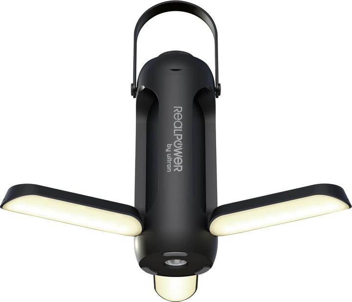 RealPower LED outdoor Light 190,solar,schwarz,6.000mAh