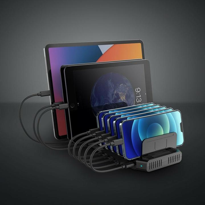 Actual product image Lindy 120W 10 port USB charging station For charging up to 10 tablets and/or smartphones at the same time (120 W)