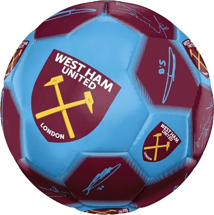 West Ham United FC Team Fussball mit Unterschriften (5)