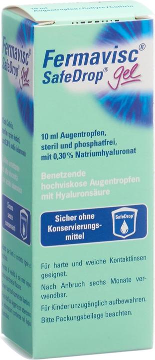 Actual product image OmniVision SafeDrop Gel Gtt Opht 0.3 % (10 ml, Fermavisc SafeDrop Gel Gtt Opht 0.3 % Fl 10 ml)