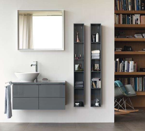 Produktbild Duravit Regalelement L-CUBE 180x180x1000mm nussbaum gebürstet