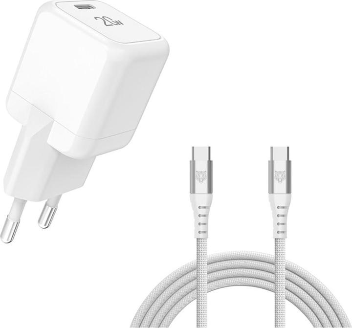 Produktbild Tiger Power Lite Pack Chargeur Secteur Gan 20w + Cable USB-C Blanc (20 W)