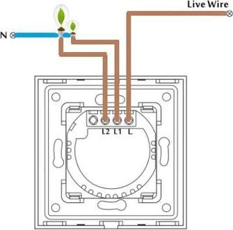Produktbild Spring Two Gang, One Way Touch Switch, Glass White