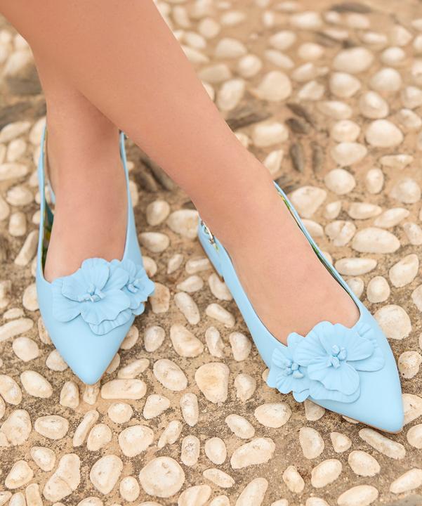 Actual product image Joe Browns 3D Corsage Flower Slingback Flats (42)