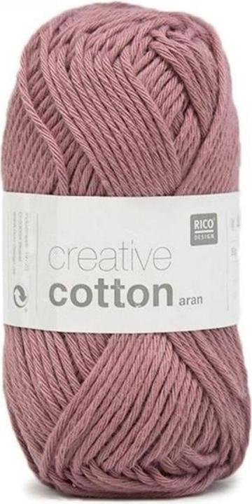 Actual product image Rico Design Wool Creative Cotton Aran 50 g, Smokey Berry (85 m)