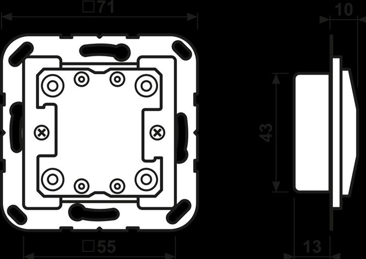 Actual product image JUNG A10921TE KNX extension 2f. Push-button