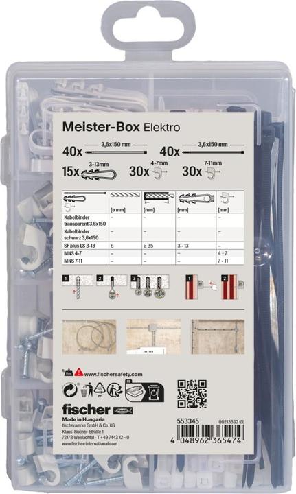 Produktbild Fischer Praktische Helfer Elektro (155) (Kunststoffkabelbinder, 1 Stk.)