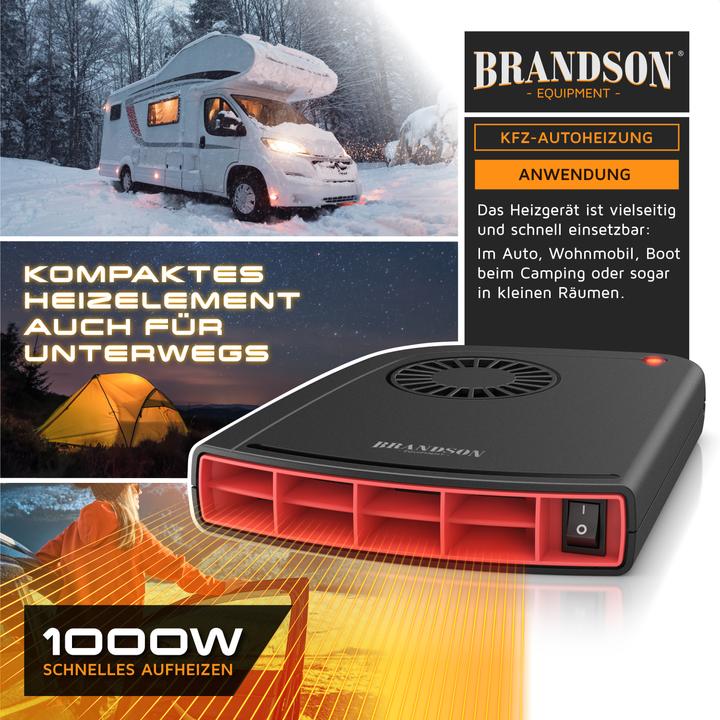 Actual product image Brandson Innenraumheizung, mobile Auto Heizung, Standheizung für PKW & LKW, Entfroster, 1200 W, Heizlüfter