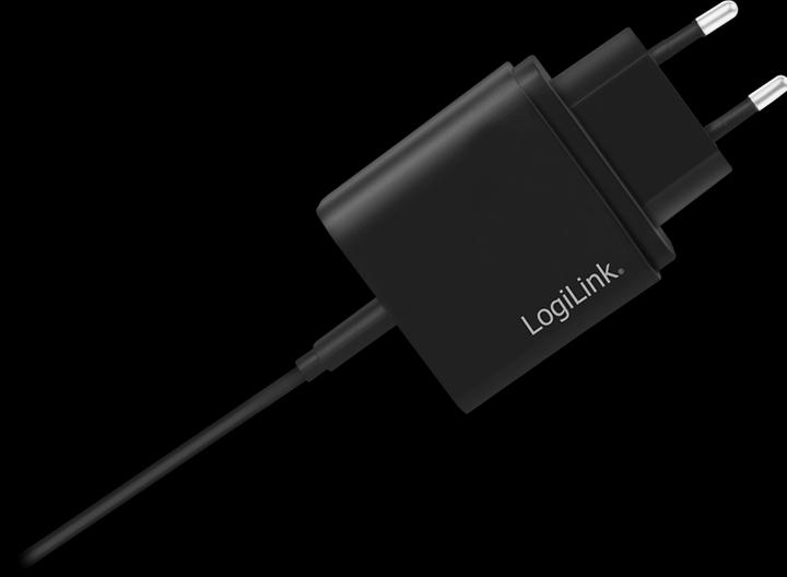 Produktbild LogiLink USB Ladegerät 1x USB schwar 1-Port USB Steckdosenadapter, 13.5W (18 W)