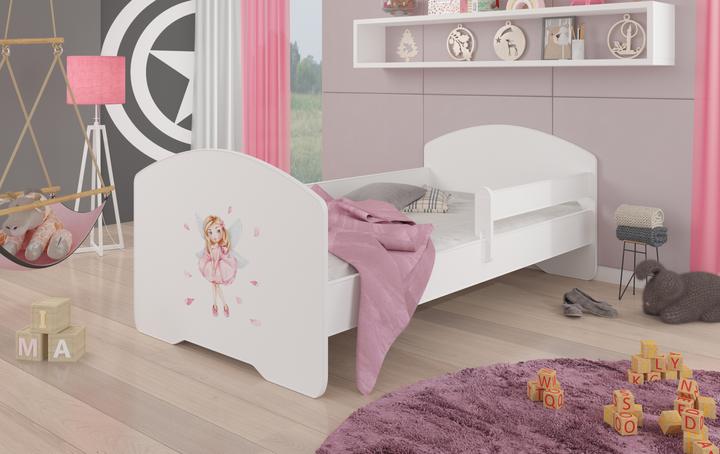 Produktbild ADRK Furniture Bett mit Matratze und Geländer PEPE GIRL WITH WINGS 160x80 (160 x 80 cm)