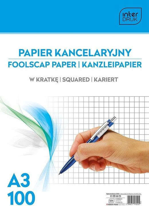 Image du produit Interdruk Papier de bureau quadrillé au format A3 (A3, Quadrillé)