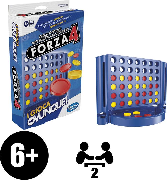 Produktbild Hasbro 4 gewinnt Kompakt, portables Spiel für 2 Spieler, Reisespiel für Kinder, Spass überall (Englisch)