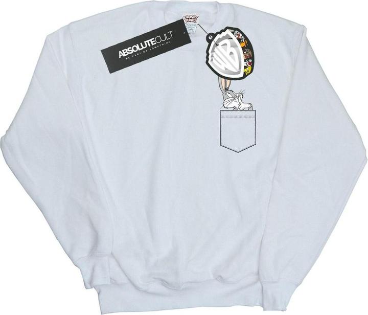 Looney Tunes Bugs Bunny Faux Pocket Sweatshirt (S)