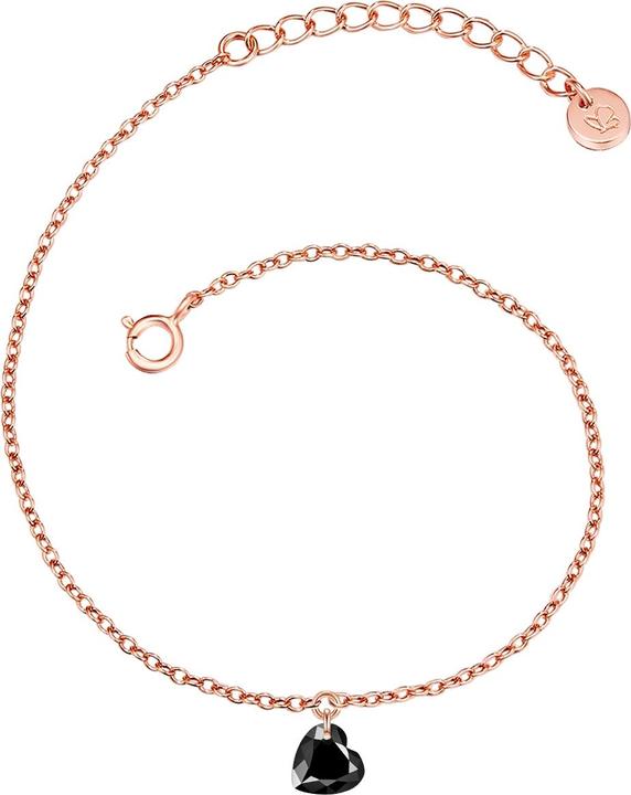 Immagine prodotto Glanzstücke München Donna Cuore Argento Spinello Oro Rosa 17,0 cm Lunghezza base + 4,0 cm Estensione - 32416 (17 cm, Argento)