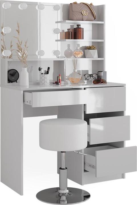 Produktbild Vicco Sherry mit Hocker und Beleuchtung (90 x 75 x 40 cm)