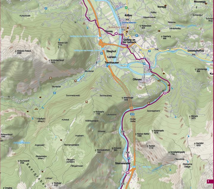 Produktbild Fahrrad-Tourenkarte Alpe Adria Radweg 1:50.000