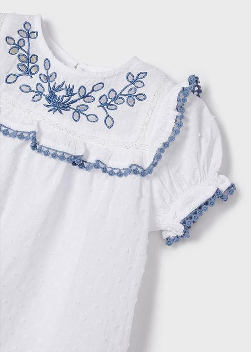 Actual product image MAYORAL Plumenti Tunic Blouse with Embroidery Motifs (128)