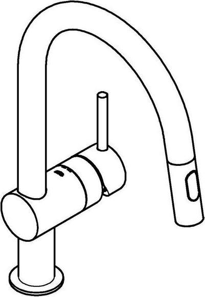Produktbild Grohe Küchenarmatur mit Handbrause Minta warm sunset gebürstet 32321