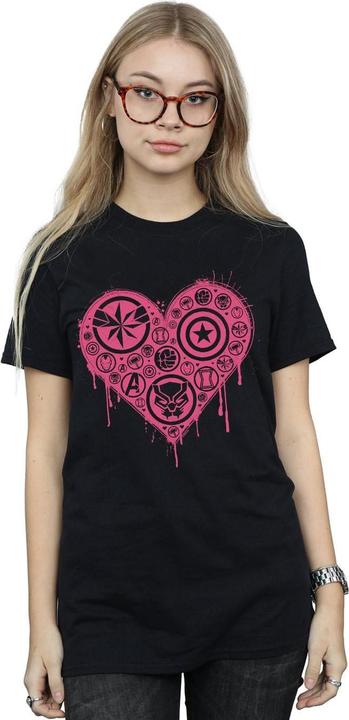 Immagine prodotto I Heart Avengers Maglietta Ampia Donna (4XL)