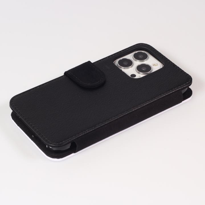 Immagine prodotto PhoneLook Copertina del portafoglio cartoni animati neri slogan (Apple iPhone 13 Pro)