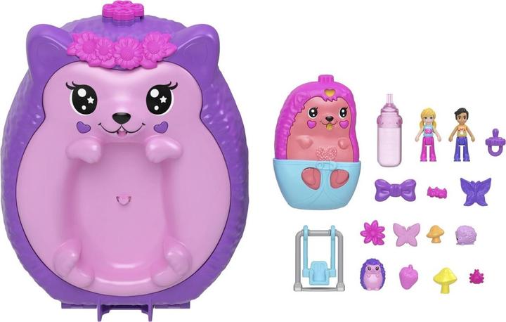 Polly Pocket Igel-Mama & Baby Schatulle