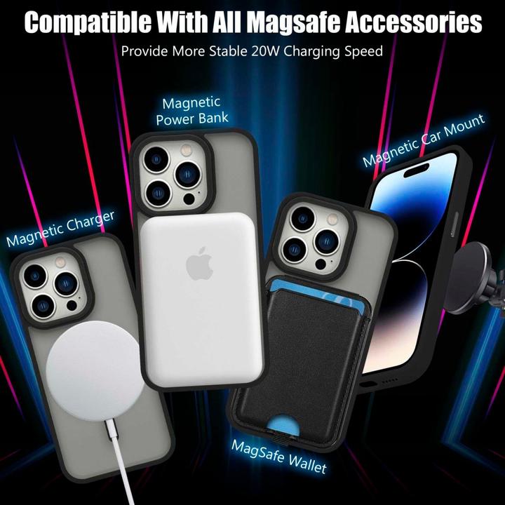 Actual product image Cadorabo Case for Apple iPhone 12 / 12 PRO compatible with Magsafe Protective Cover (Apple iPhone 12, Realme 12 Pro+)